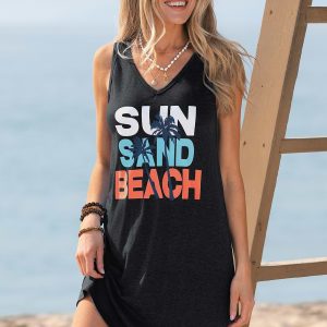 Sun Sand Beach Graphic Mini Dress