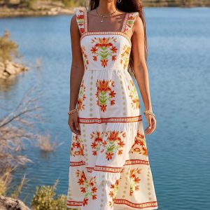 Cruising All Day Floral Maxi Dress