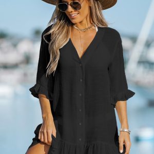 Ruffled Cover-Up Dress