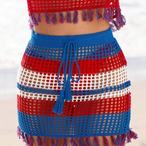 True Feeling Striped Cover-Up Sarong
