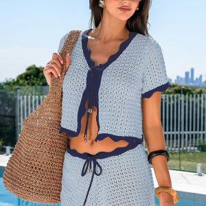 Cabana Crush Blue Cover-Up Top