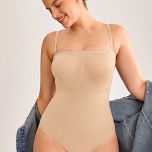 Unapproachable Khaki Shapewear Bodysuit