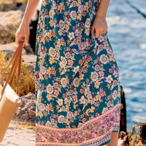Stone & Sky Floral Maxi Skirt