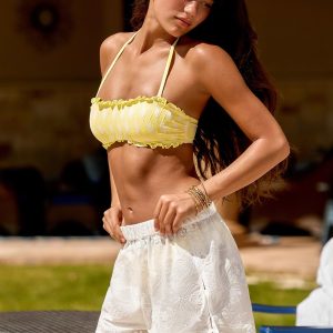 Jump In White Cover-Up Shorts