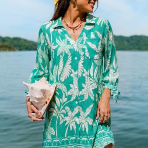 Lakeside Lounging Tropical Mini Dress