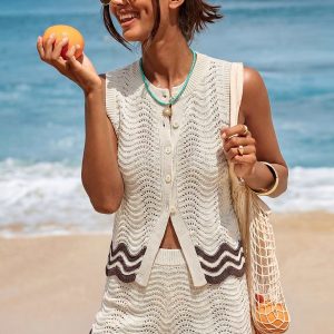 Go Have Fun Beige Cover-up Top