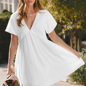 Luminous White Mini Dress