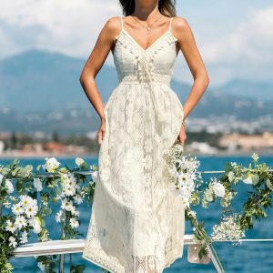 High Summer Beige Maxi Dress