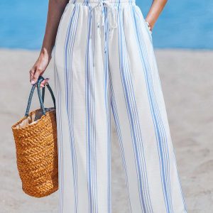 Cotton Cloud Striped Pants