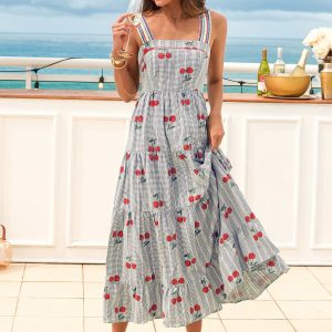 Fruit Pie Cherry Maxi Dress