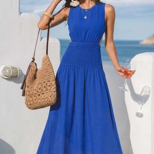 Island Diva Blue Maxi Dress