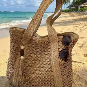 Pool Bound Straw Tote Bag