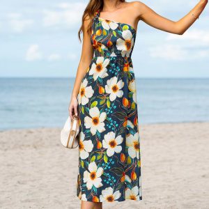 Bahamas Glow Floral Midi Dress