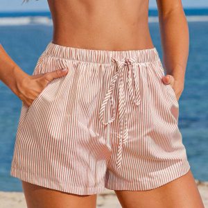 Easy Tide Striped Cover-Up Shorts