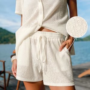Orange Tonic Beige Cover-Up Shorts