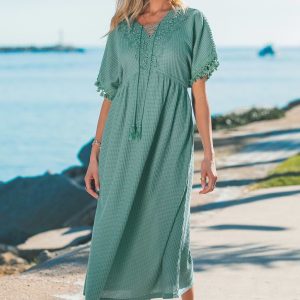 Grotto Green Maxi Dress