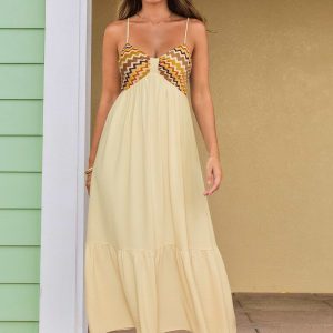 Formal Invitation Chevron Maxi Dress