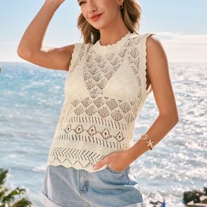 Determined Beige Cover-Up Top