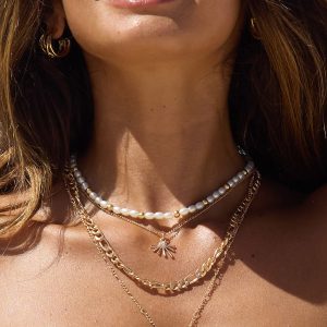 Lit Up Gold-Tone Necklace Set