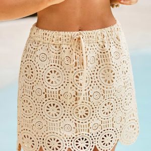 For Now Beige Mini Skirt