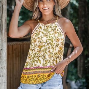 Golden Bloom Floral Top
