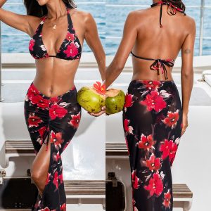 Last Spring Floral 3-Piece Bikini Set