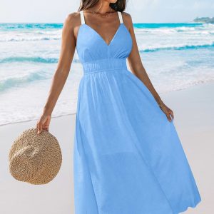 Glow Figure Blue Maxi Dress