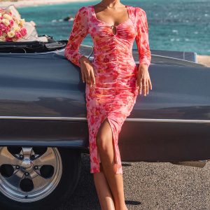 Tell Me More Floral Midi Dress