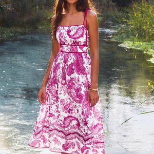 Night Show Paisley Midi Dress