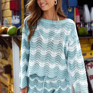 Castaway Cutie Striped Cover-Up Top