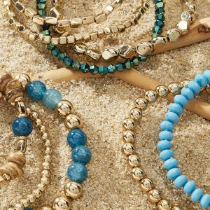 Gleaming Beaded Bracelet Set