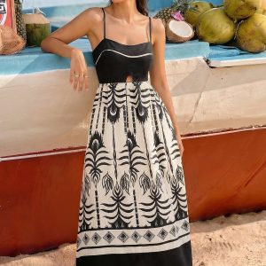 Beach Hopping Ornate Midi Dress