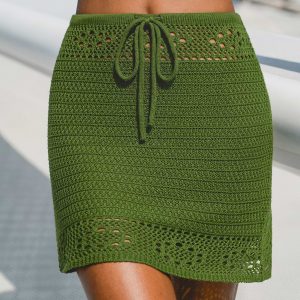 Olive Branch Green Cover-Up Sarong