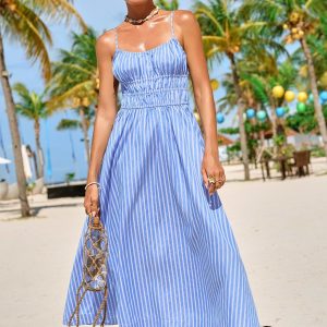 Pursuit Striped Maxi Dress