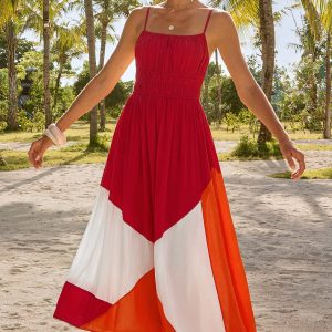 Sunny Honey Colorblock Maxi Dress