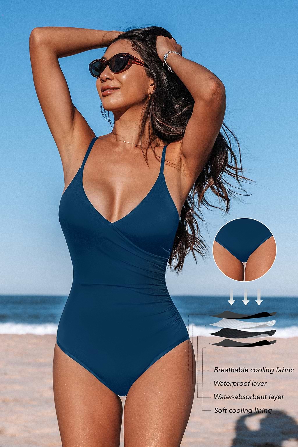 Rainfall Blue One-Piece Swimsuit