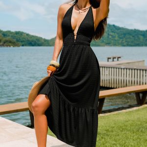 On Tour Black Maxi Dress
