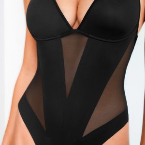 Full Support Black Shapewear Bodysuit