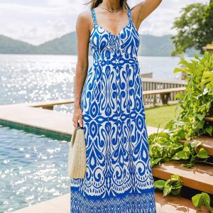 Headed Somewhere Abstract Midi Dress