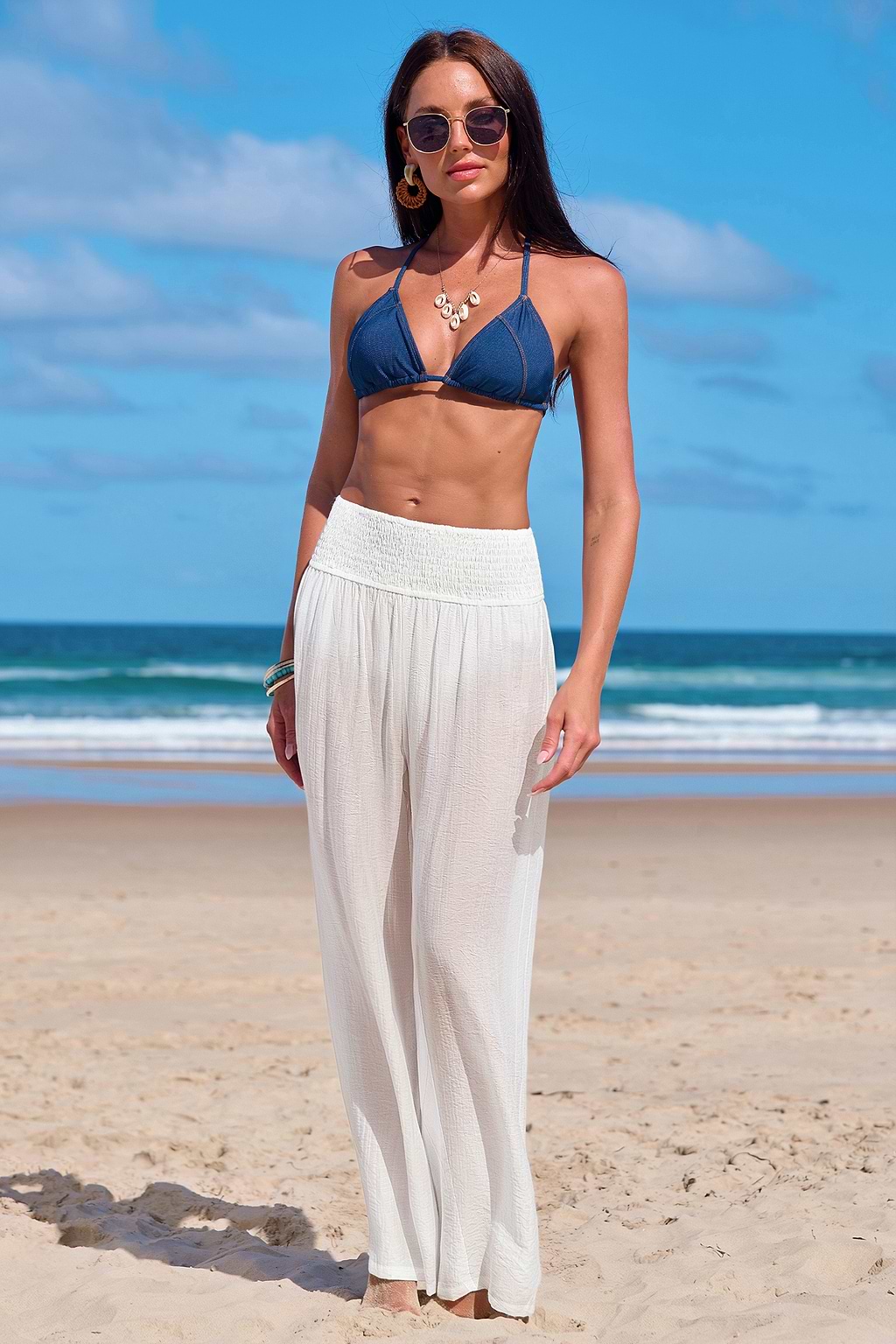 Saltwater Dreams White Cover-Up Pants - Image 2