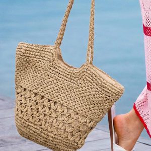Saint Tropez Day Straw Tote Bag