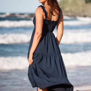 Bonus Points Blue Maxi Dress
