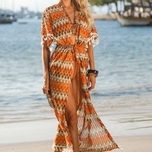 Ignited Abstract Cover-Up Kimono