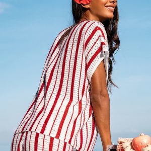 Cherry on Top Striped Cover-Up Top